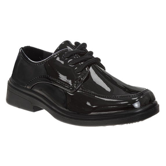 Josmo Boys Oxford Dress Shoes. (Little Kids Big Kids), Black Patent, 13