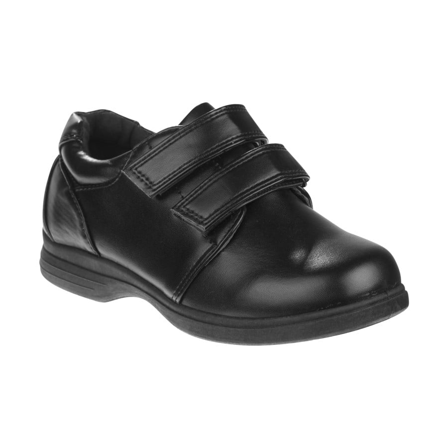Josmo Toddler Boys’ Double Hook And Loop School Dress Shoes, Black 12