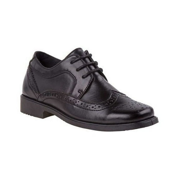 Josmo Boys Wingtip Oxford Lace Dress Shoes - Black, 12