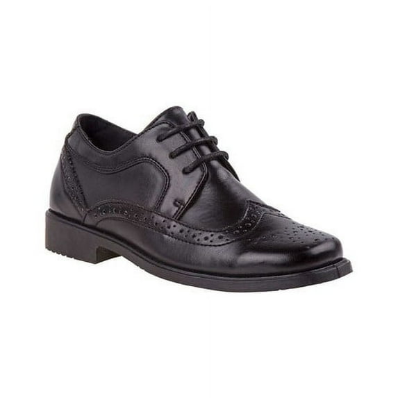 Josmo Boys Wingtip Oxford Lace Dress Shoes - Black, 8