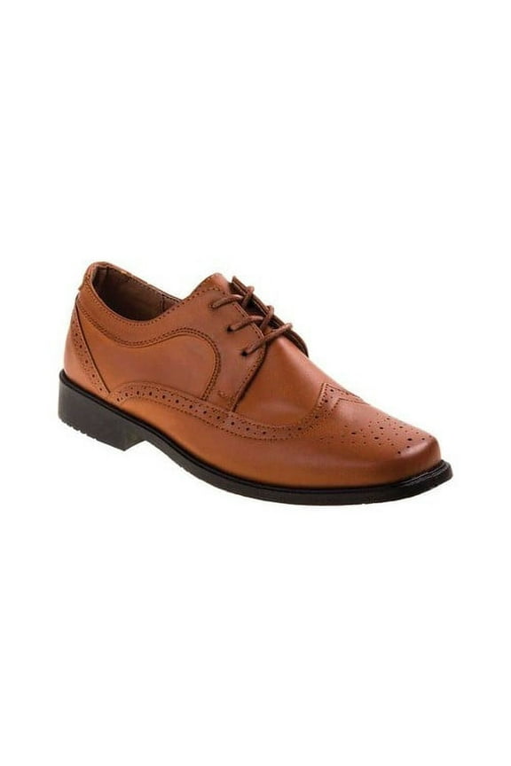 Josmo Boys Wingtip Oxford Lace Dress Shoes - Tan, 11