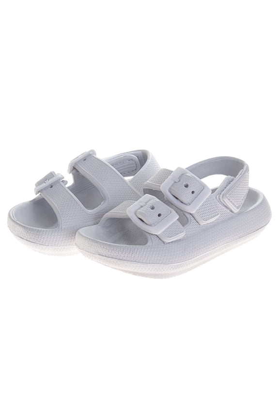 Boys And Girls Buckle Eva Sandals. (Toddler Little Kids), White, Size: 7
