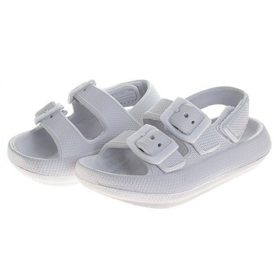 Josmo Boys And Girls Buckle Eva Sandals. (Toddler Little Kids), White, Size: 8