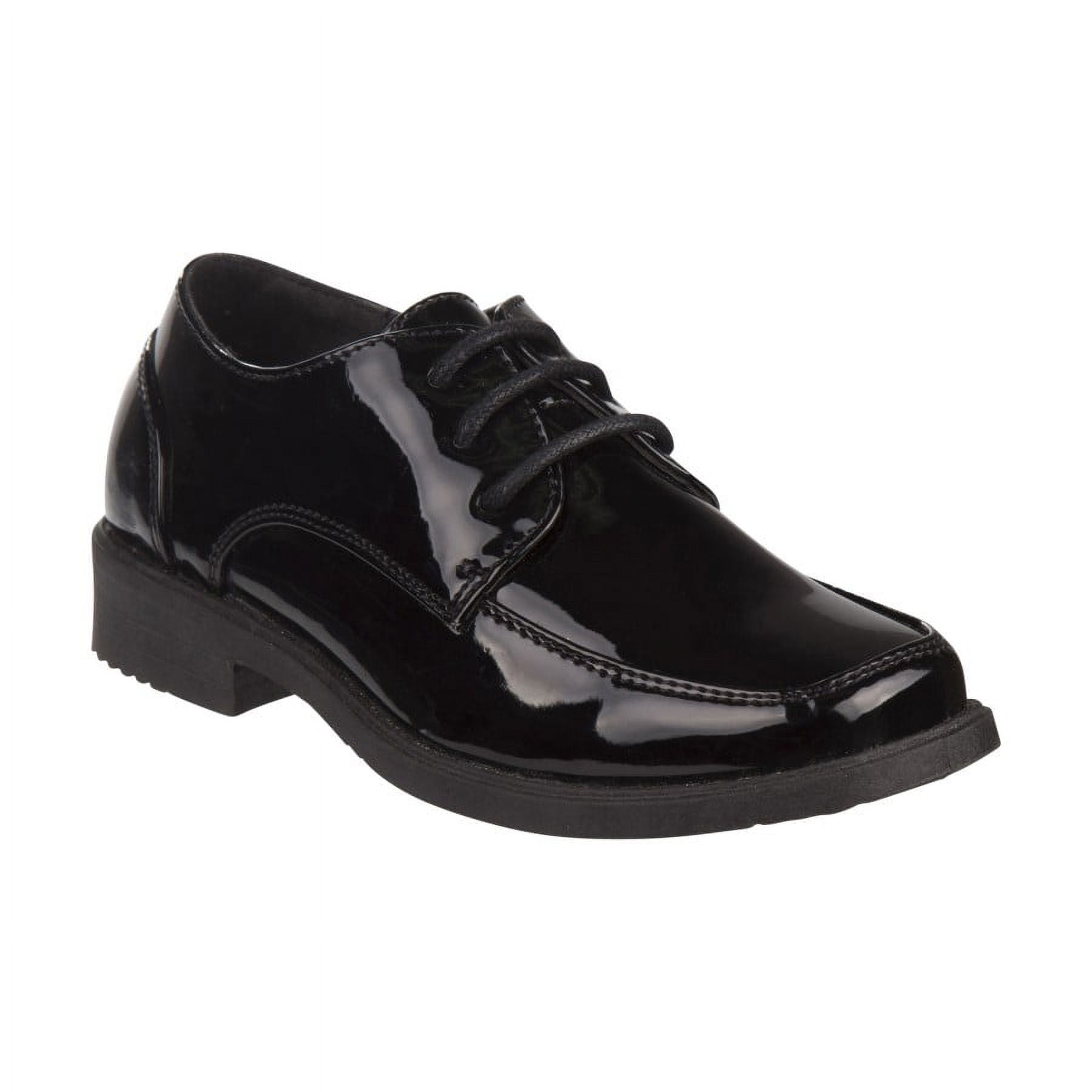 Josmo Big Boys Dress Shoes, LaceUp Style Black Patent, 5