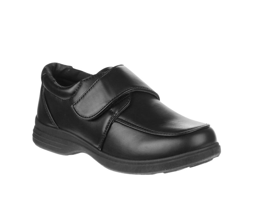 Josmo Classic Hook and Loop Boys' School Shoes Black, 12