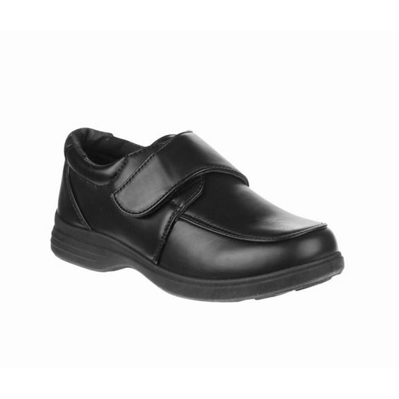 Josmo Classic Hook And Loop Boys School Shoes, Black, 13