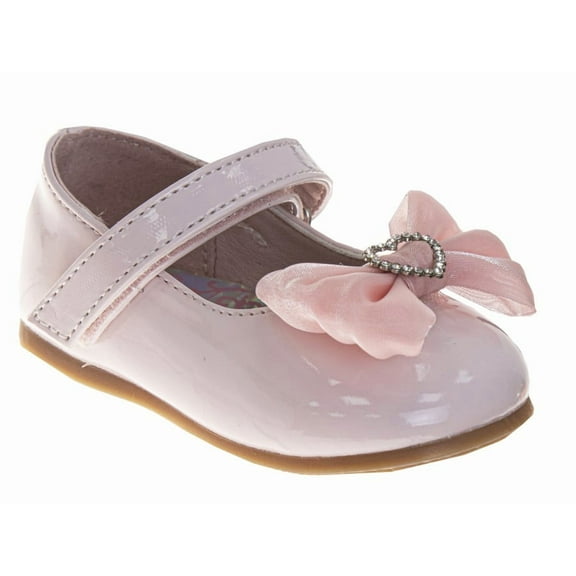 Josmo Dress Shoes Girls, Patent Finish Glossy formal Special Occasion Infant Support (Infant), Blush Patent, Size: 3