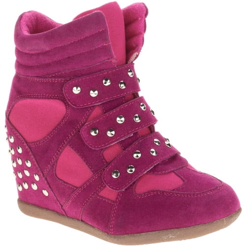 Josmo Girl's Studded Wedge Sneaker - Walmart.com