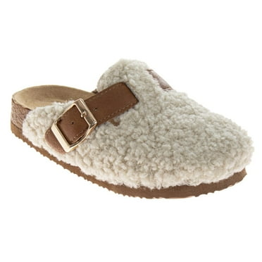 Josmo Girls' Cozy Footbed Clogs. (Little Kids/ Big Kids) - Beige, Size: 2