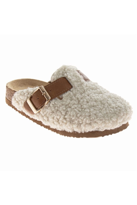 Girls Cozy Footbed Clogs. (Little Kids  Big Kids), Beige, Size: 3