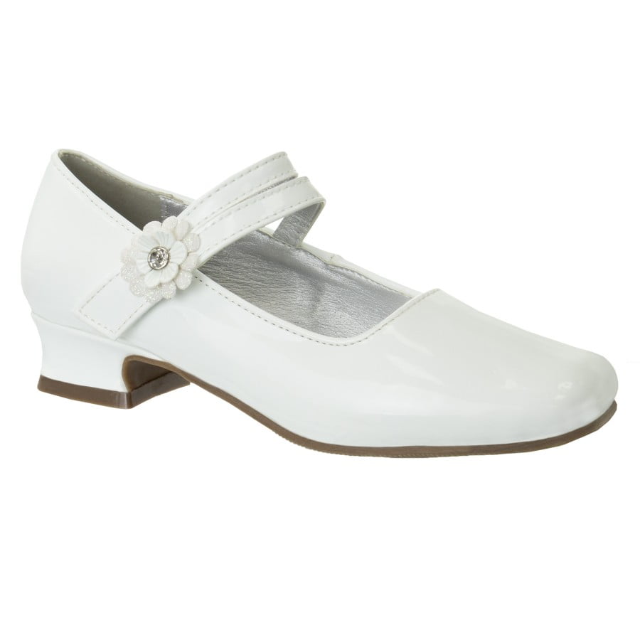 Josmo Girls Flower Mary Jane Dress Shoes. (Little Kids/Big Kids