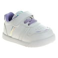thumbnail image 1 of Josmo Girls Hook And Loop Sneakers. (Infant Toddler), White Lilac, Size: 3, 1 of 7