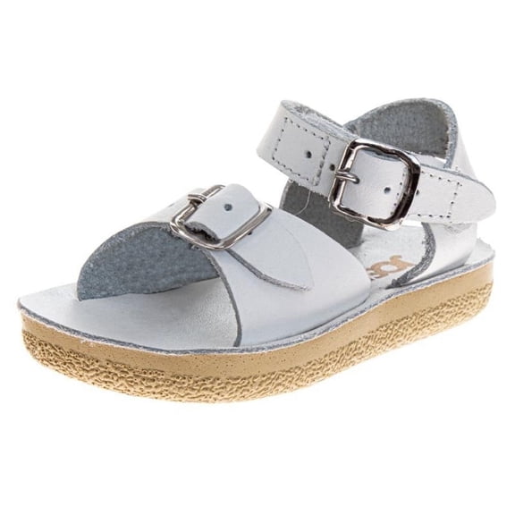 Josmo Girls Leather Open Toe Sandals (Toddler Little Kids) White, Size: 6