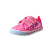 Josmo Girls' Sequin Strap Low-Top Sneakers (Sizes 5 - 10) - pink/multi, 7 toddler