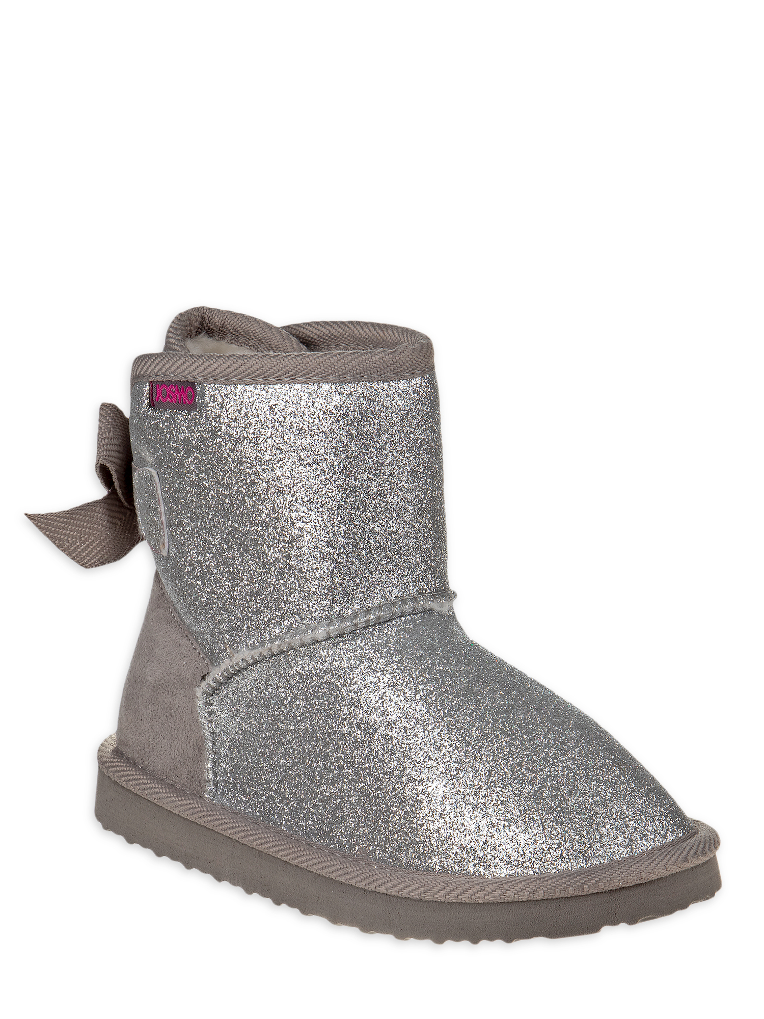 Josmo Glitter & Bows Faux Shearling Ankle Boot (Toddler Girls) - image 1 of 5