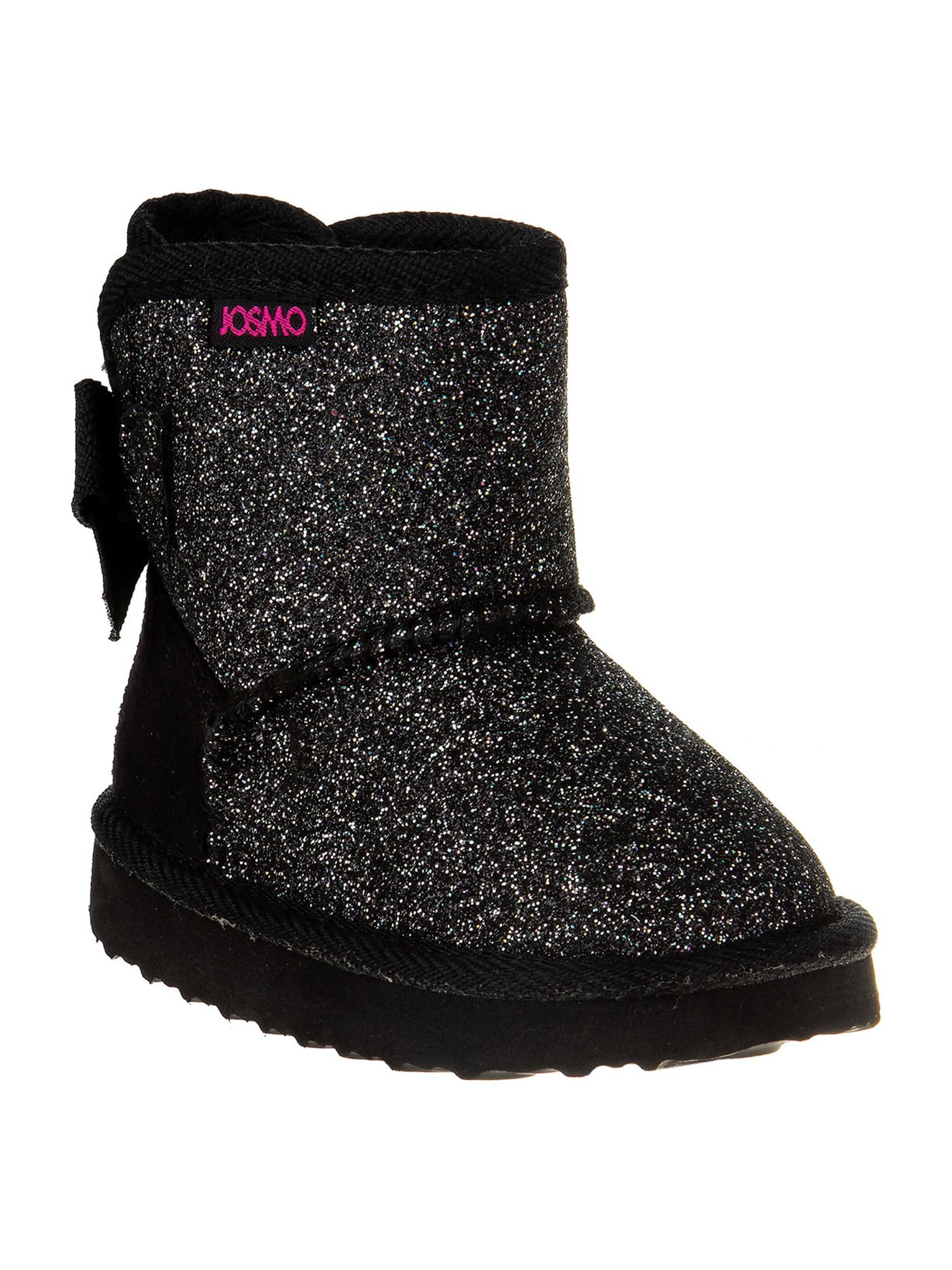 Josmo Glitter & Bows Faux Shearling Ankle Boot (Toddler Girls) - image 1 of 5