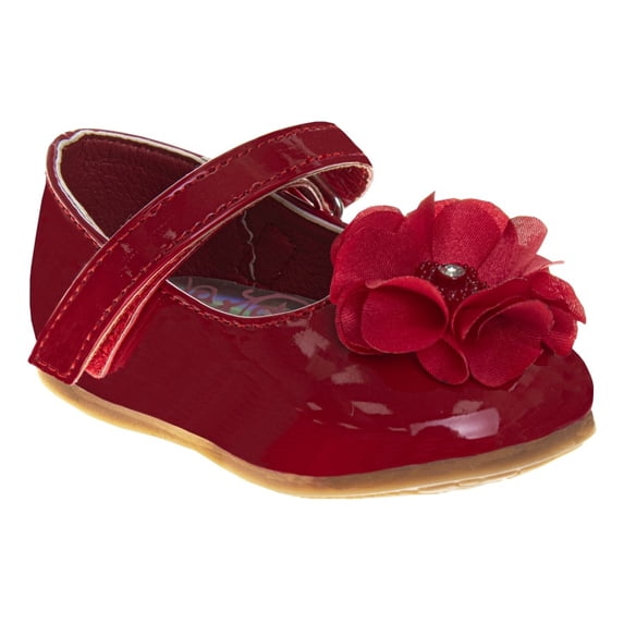 Josmo Infant Girls Dress Shoes , Red Patent, 6