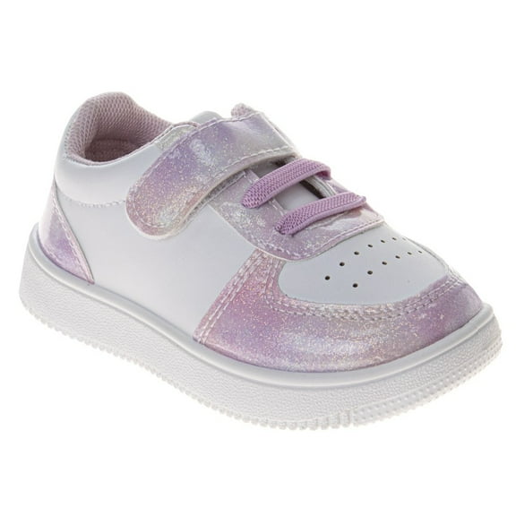 Josmo Kids Girls Hook And Loop Sneakers. (Toddler Little Kids), White Pink, Size: 9