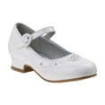 thumbnail image 1 of Josmo Little Girls Low Heel Mary Jane Dress Shoes, White Patent, 1, 1 of 7