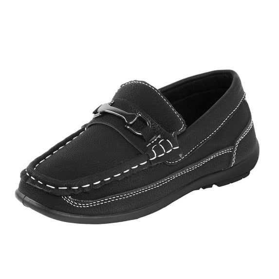 Josmo Little Kids Boys Casual Loafer Shoes, Black, Size: 13