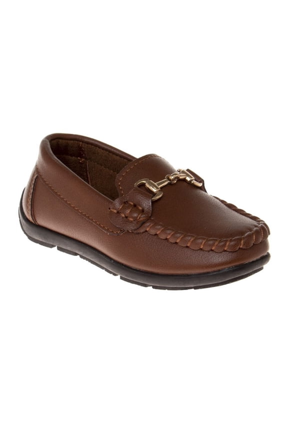 Little Kids Boys Loafer Shoes, Brown, Size: 12