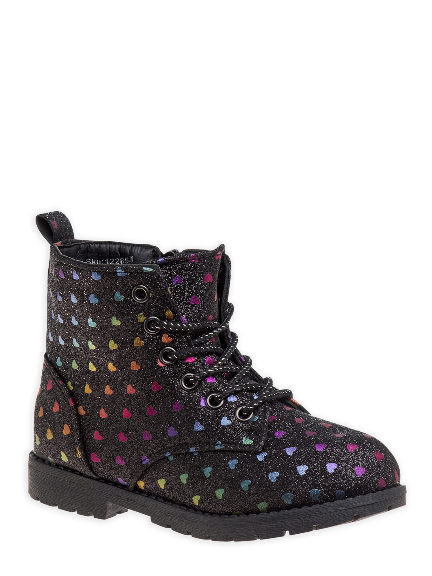 Little girls black combat boots sale