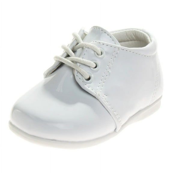 Josmo Shoes Toddler Boys Straps Dress Shoes, White Patent, 5
