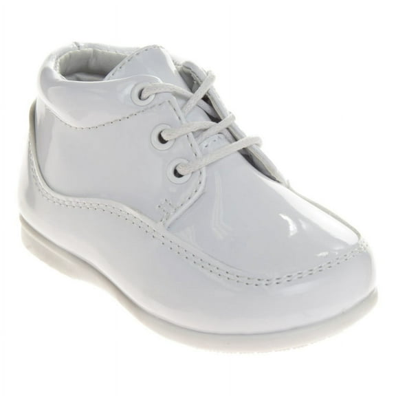 Josmo Shoes Toddler Boys Straps Dress Shoes, White Patent, 5