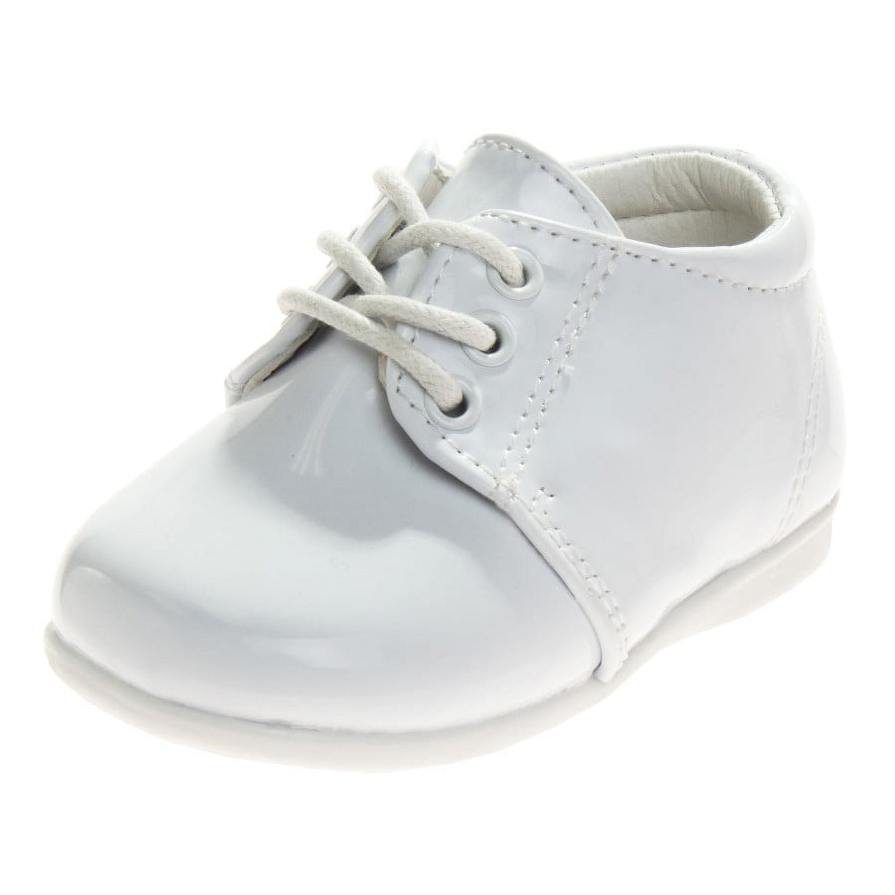 Josmo Shoes Toddler Boys Straps Dress Shoes White Patent,