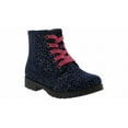 thumbnail image 1 of Josmo Sparkle Youth Girl's (11-3) Combat Boot | 91889-NVY Blue, 1 of 6