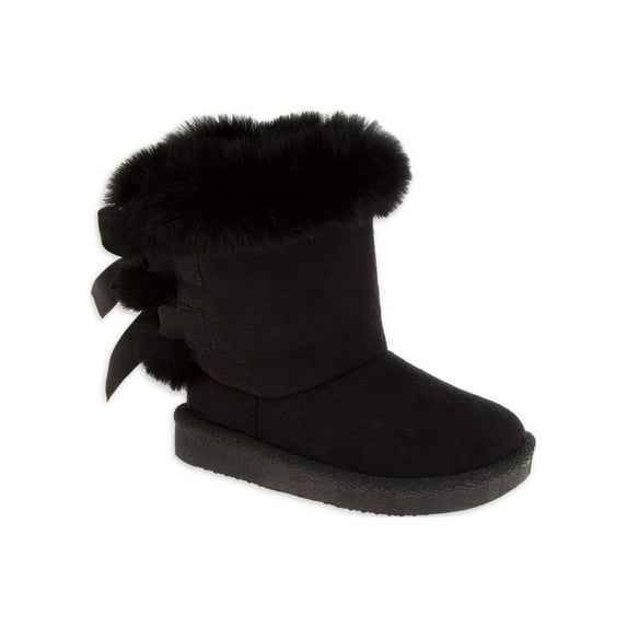 Josmo Toddler & Big Girls Faux Shearling Bow Boots