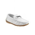 thumbnail image 1 of Josmo Toddler Boys Casual Slip-On Loafers with Metal Accent - White BK, 11, 1 of 8