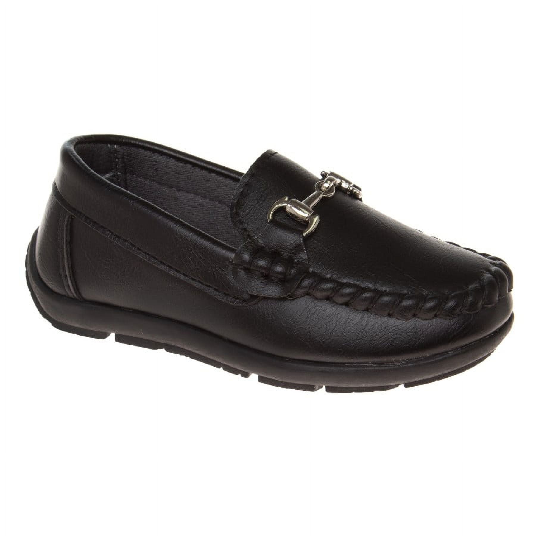 Josmo Toddler Boys Loafer Shoes Charcoal Black, Size: