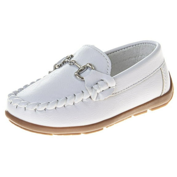 Josmo Toddler Boys Loafer Shoes, White, 2