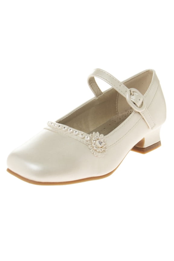 Toddler Girls Dress Shoes, Beige, 6