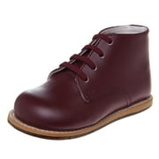 Josmo Unisex Baby First Walker Shoes, Genuine Leather High Top Infant Sneakers, Burgundy, Size 4