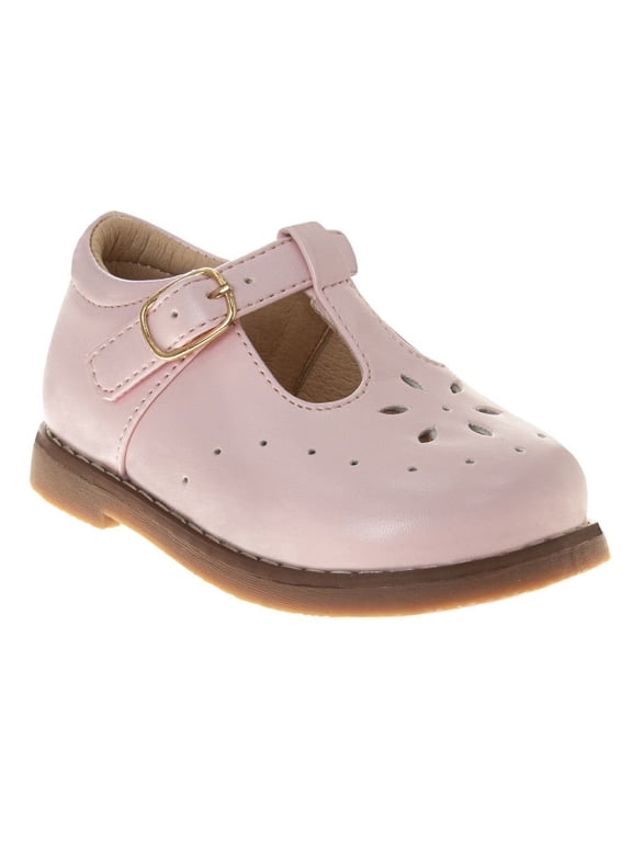 Unisex Boys Girls Walking Shoes Hard Sole T, Strap Mary Janes (Infant Toddler) Color Pink, Size 4½