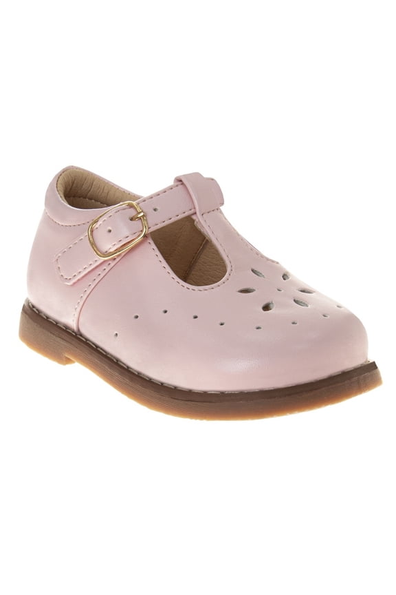 Unisex Boys Girls Walking Shoes Hard Sole T, Strap Mary Janes (Infant Toddler) Color Pink, Size 6½