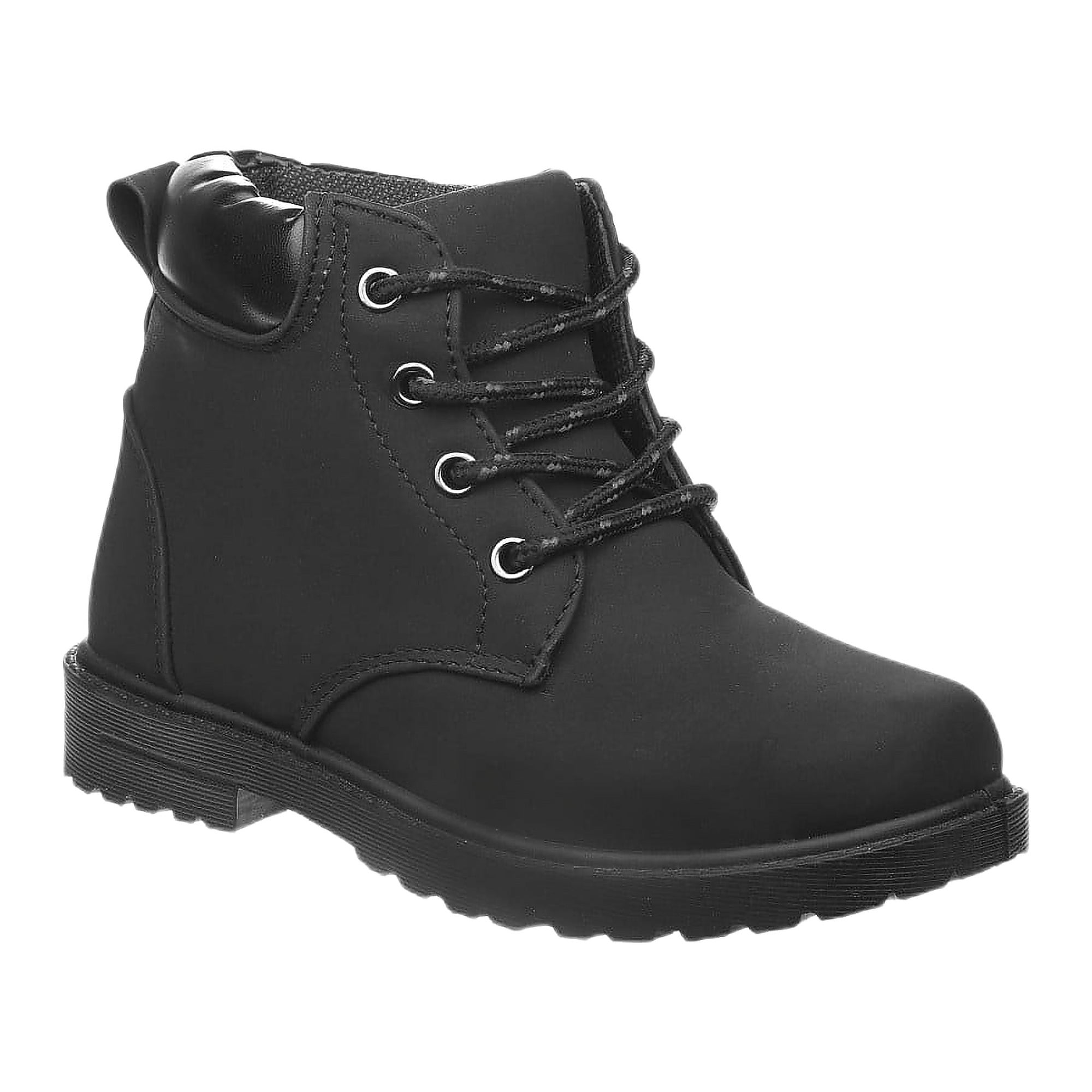 Josmo Unisex Outdoor Kids Lace Up Comfort Casual Boots: Perfect for Outdoor Adventures, Black, 3