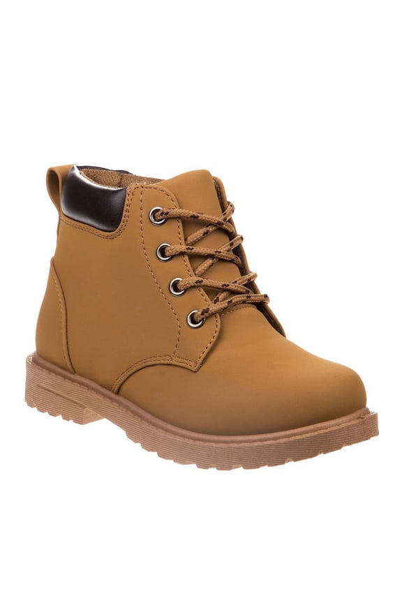 Unisex Outdoor Kids Lace Up Comfort Casual Boots: Perfect for Outdoor Adventures, Wheat, 2