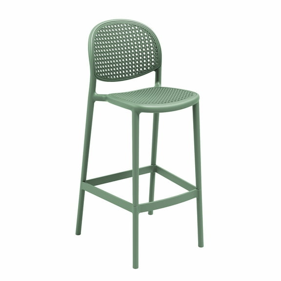 Joss Indoor and Outdoor Bar Stool - Aloe Green - Set of 4