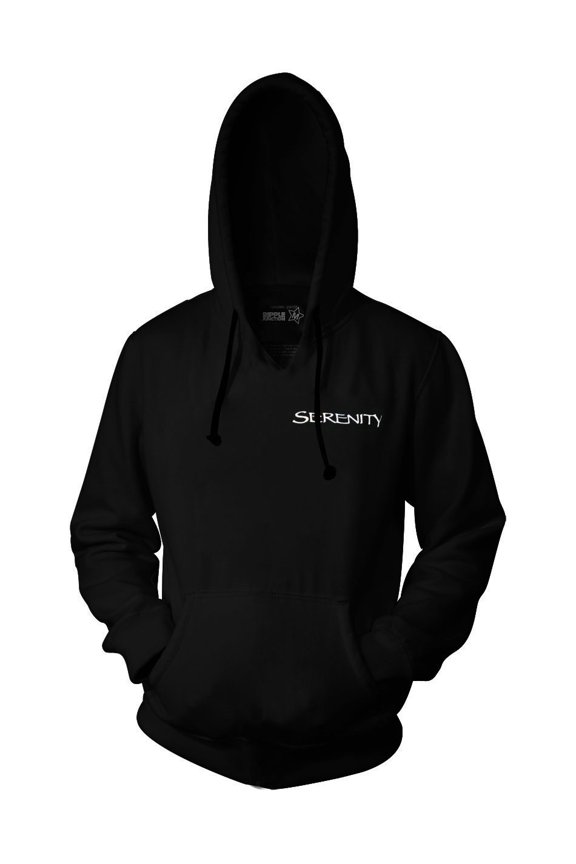 Joss Whedon Serenity Logo Shiny Mens Zip Front Hooded Sweatshirt, Small