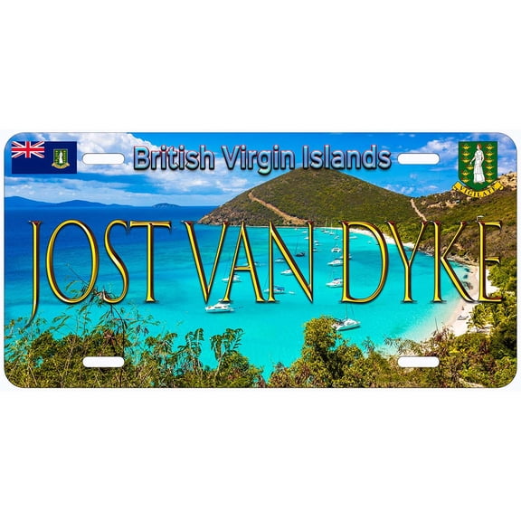 Jost Van Dyke British Virgin Islands Novelty Car License Plate