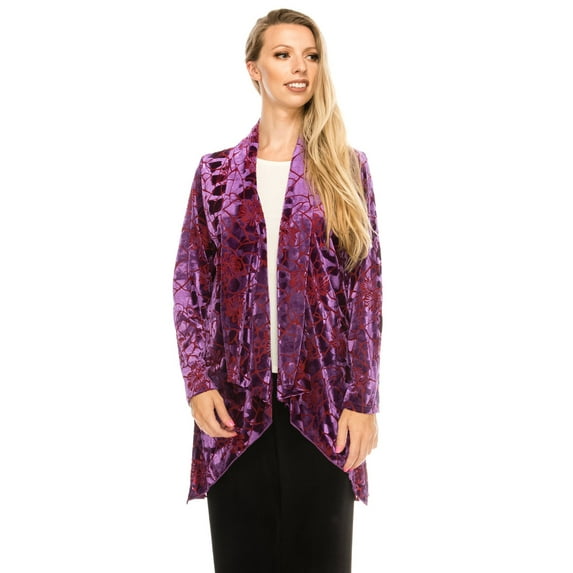Jostar Women's Velvet Burnout Vegas Jacket Long Sleeve-424VB-LRP1-B014