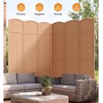 thumbnail image 1 of Jostyle 6 Panel All-Weather Room Divider Privacy Screen, Durable Folding Partition with Sturdy Pine Frame & Premium UV-Resistant Polypropylene Beige Waterproof Windproof Indoor Outdoor Use, 1 of 8