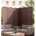 thumbnail image 1 of Jostyle 6 Panel All-Weather Room Divider Privacy Screen, Durable Folding Partition with Sturdy Pine Frame & Premium UV-Resistant Polypropylene Mocha Brown, Waterproof Windproof Indoor Outdoor Use, 1 of 8