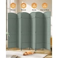 thumbnail image 1 of Jostyle Room Divider 6ft. Tall Extra Wide Privacy Screen, Folding Privacy Screens Freestanding Gray-Green, 1 of 18