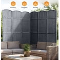 thumbnail image 1 of Jostyle 6 Panel All-Weather Room Divider Privacy Screen, Durable Folding Partition with Sturdy Pine Frame & Premium UV-Resistant Polypropylene Slate Gray, Waterproof Windproof Indoor Outdoor Use, 1 of 10