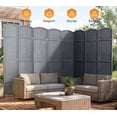 thumbnail image 1 of Jostyle 8 Panel All-Weather Room Divider Privacy Screen, Durable Folding Partition with Sturdy Pine Frame & Premium UV-Resistant Polypropylene Slate Gray, Waterproof Windproof Indoor Outdoor Use, 1 of 10