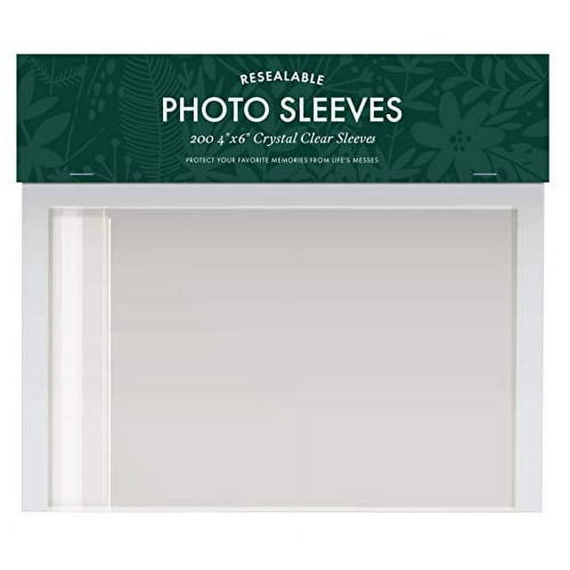 Jot & Mark 4x6 .. Photo Sleeves (200 Count) .. Crystal Clear Archival